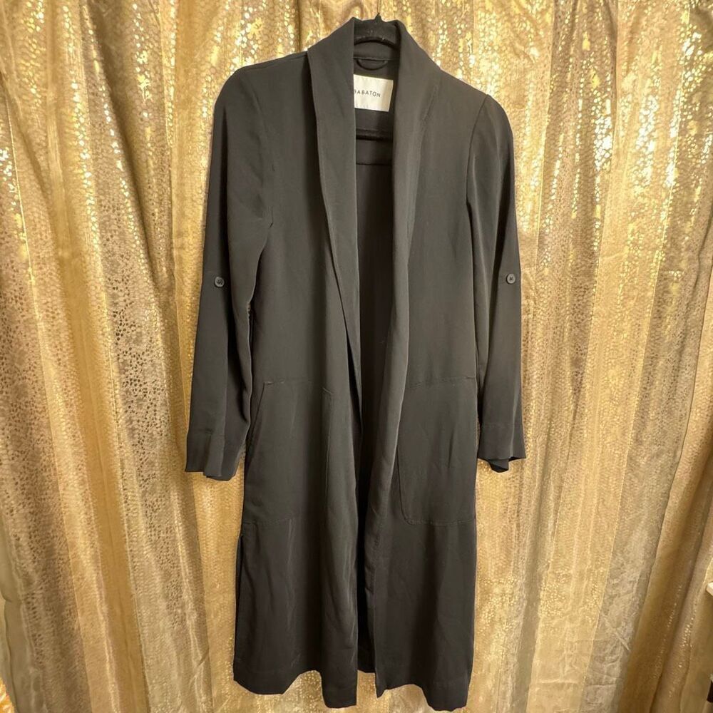 Babaton Aritzia Black Khalo Robe Trench Jacket Overpiece XXS